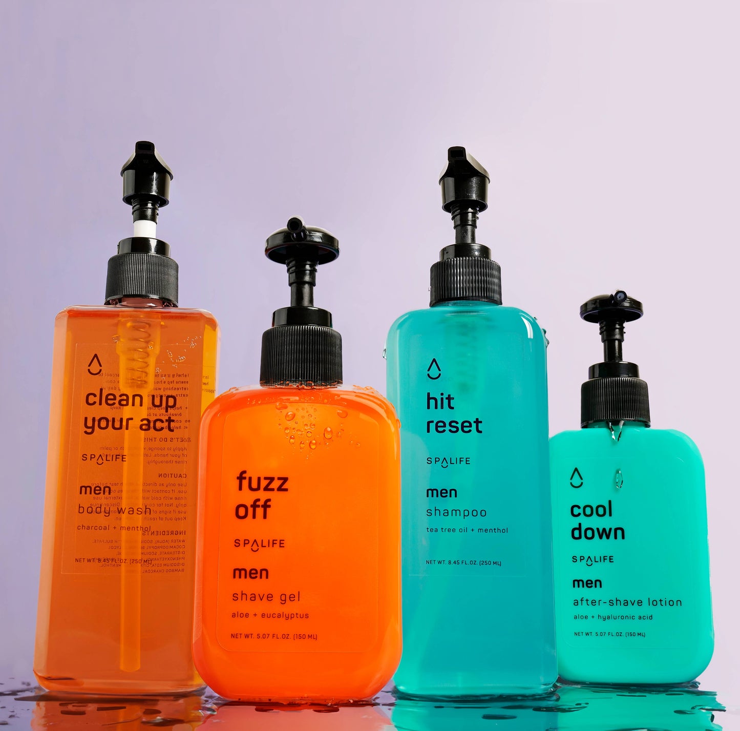 My Spa Life - Men's Hair & Body Care Grooming Kit,  Men's Skincare - 4 Pc