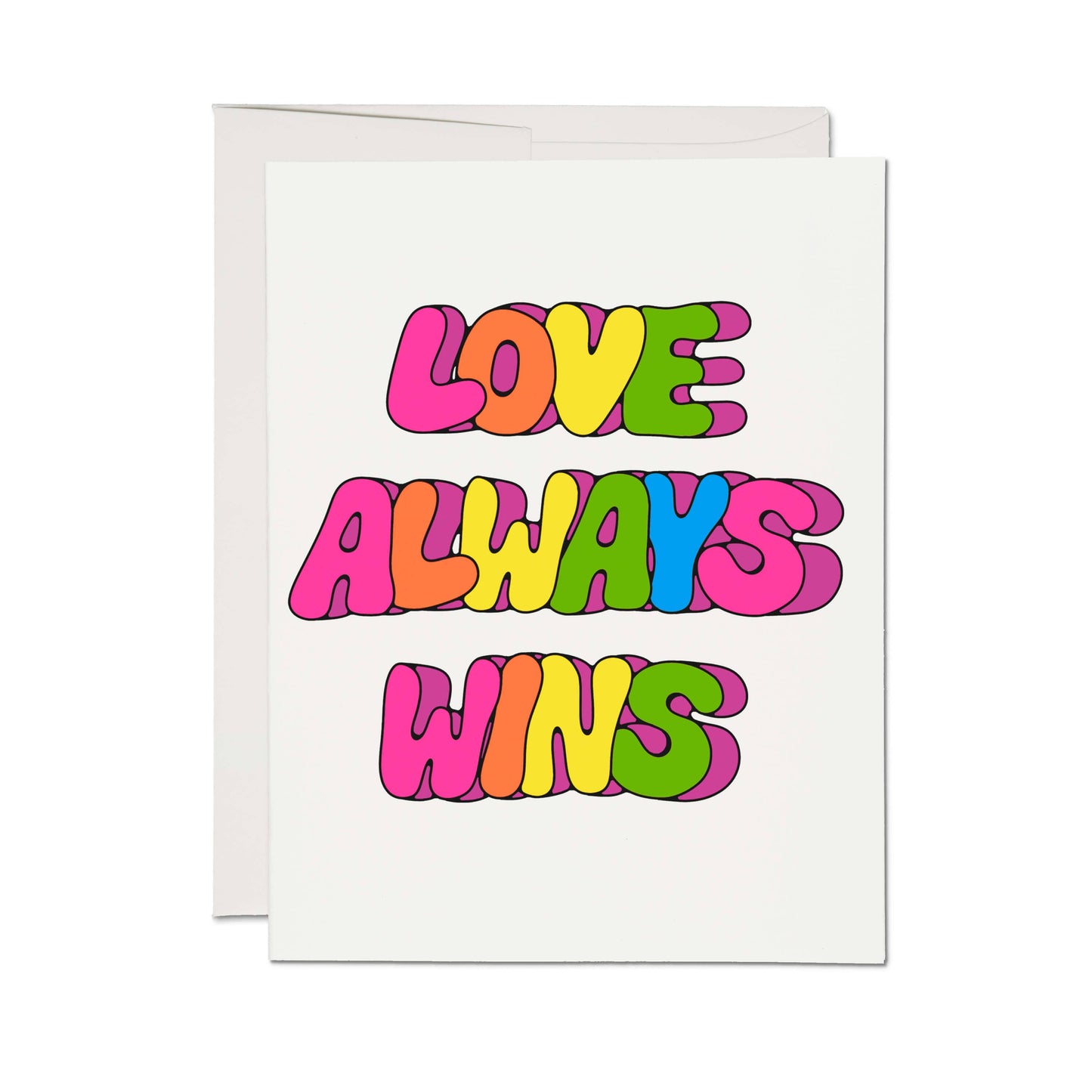 Red Cap Cards - Love Always Wins greeting card