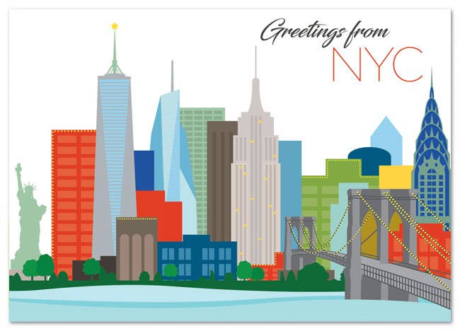 New York City Skyline Postcard