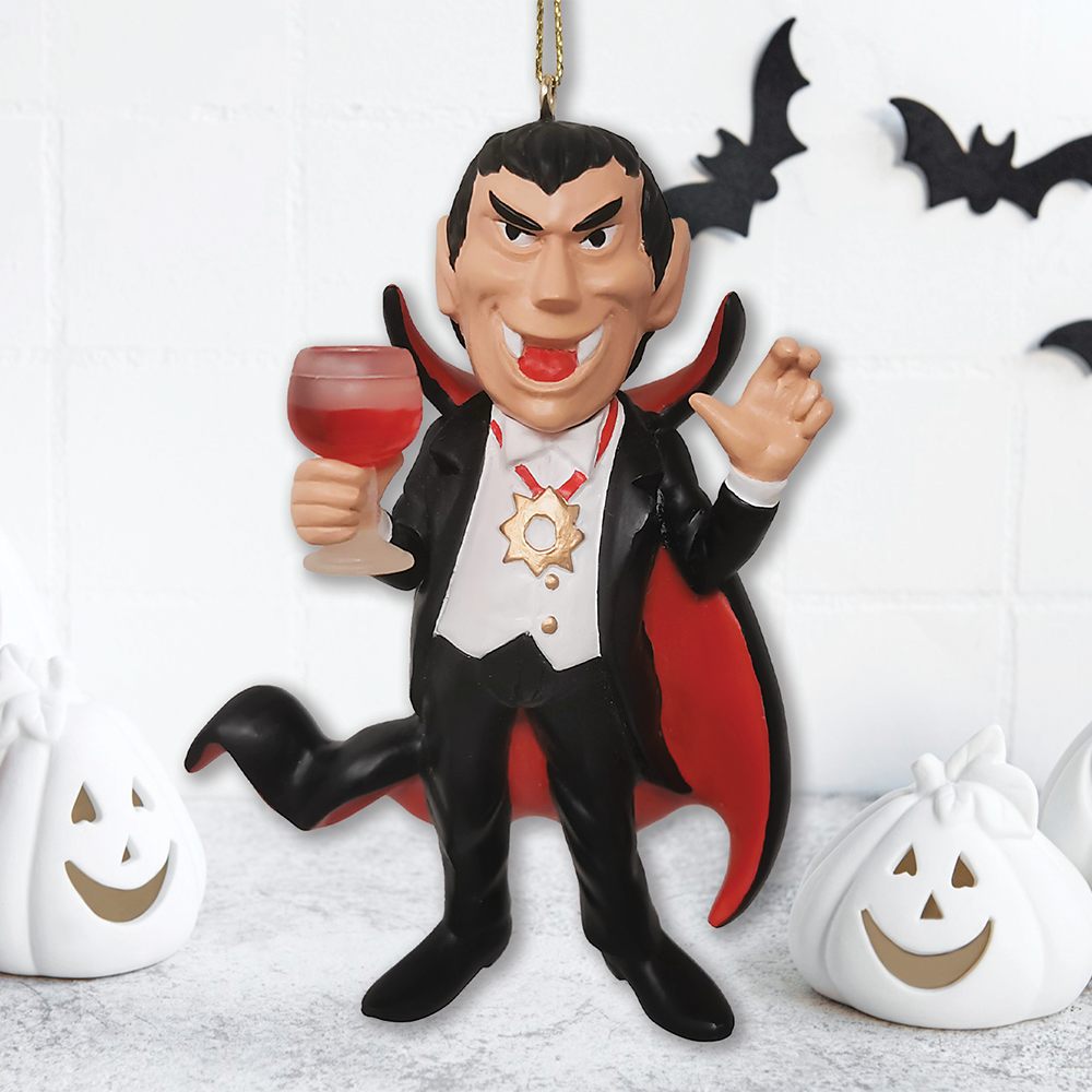 Dracula Vampire Christmas Ornament, Resin Halloween Decor