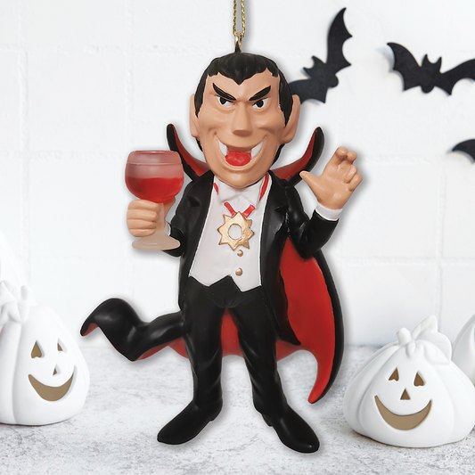 Dracula Vampire Christmas Ornament, Resin Halloween Decor
