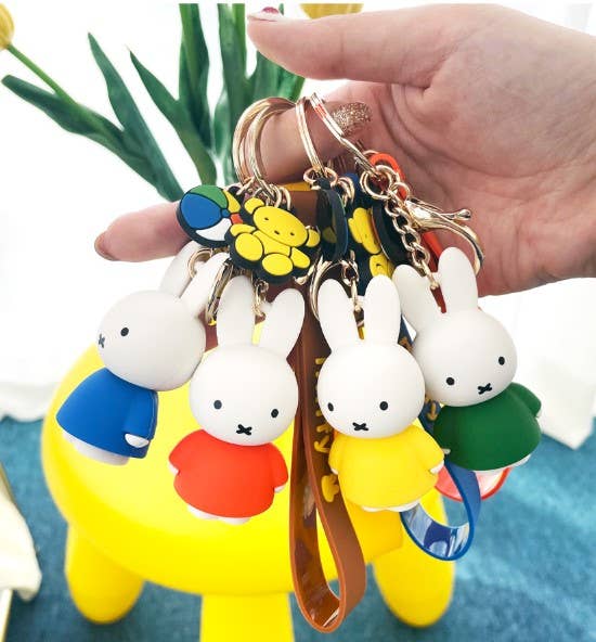 Miffy Charaters Figure Key Holder-Bag Charm, Gift Key Ring