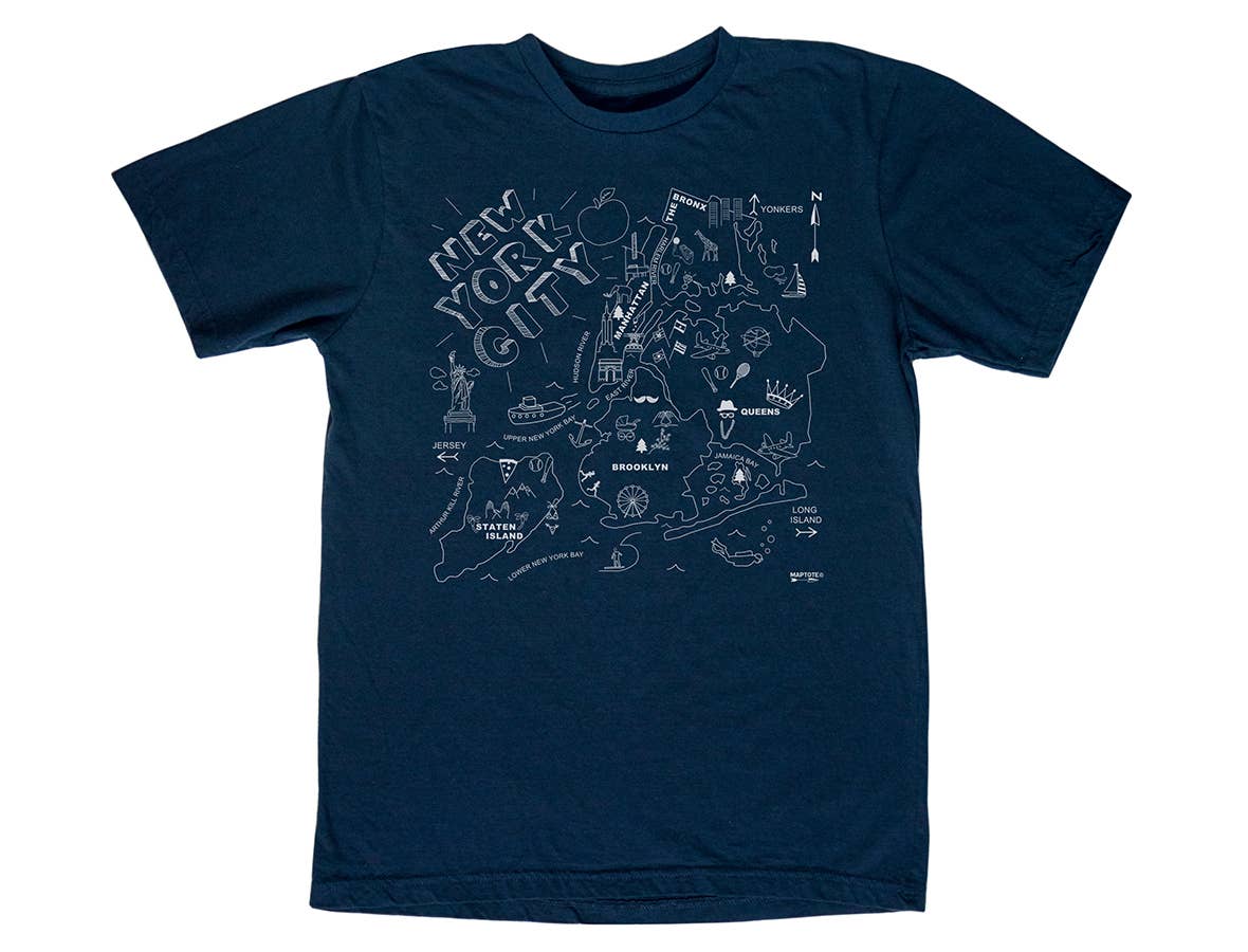 Maptote - New York City Adult Tee - Navy