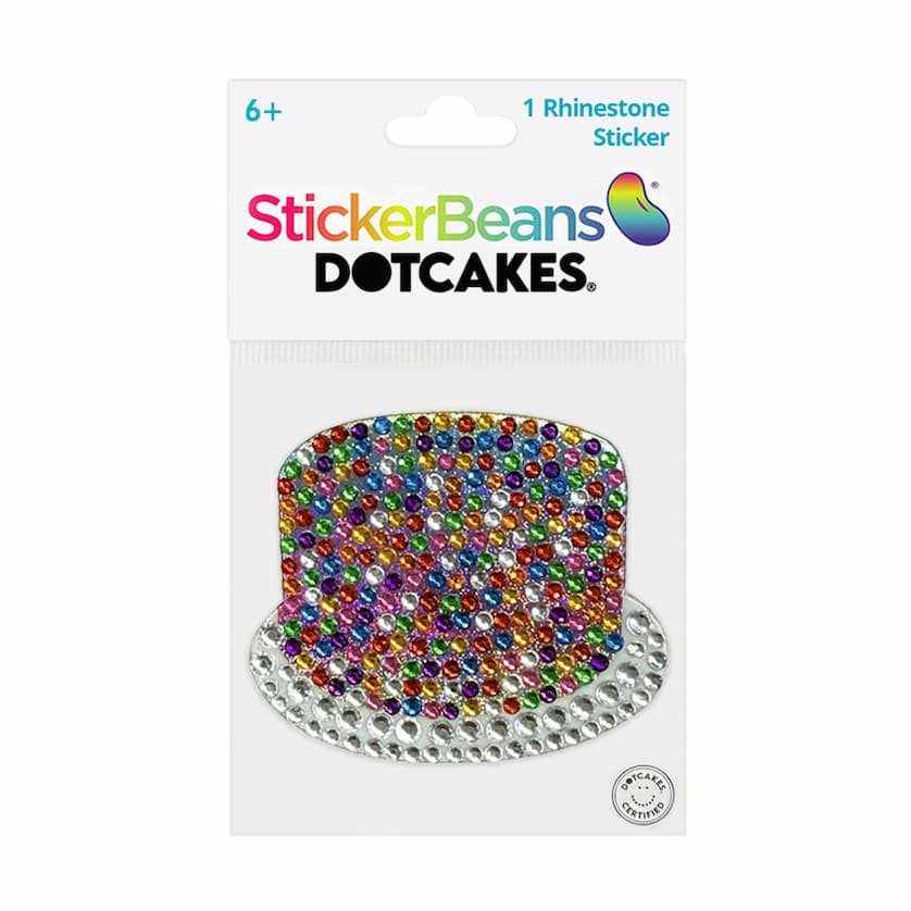 Dotcake Cake Rhinestone Sticker 2" Cut to Shape