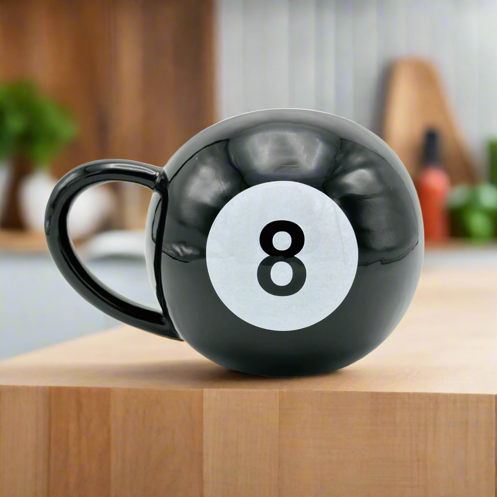 Giant 8 Ball Novelty Round Coffee Mug