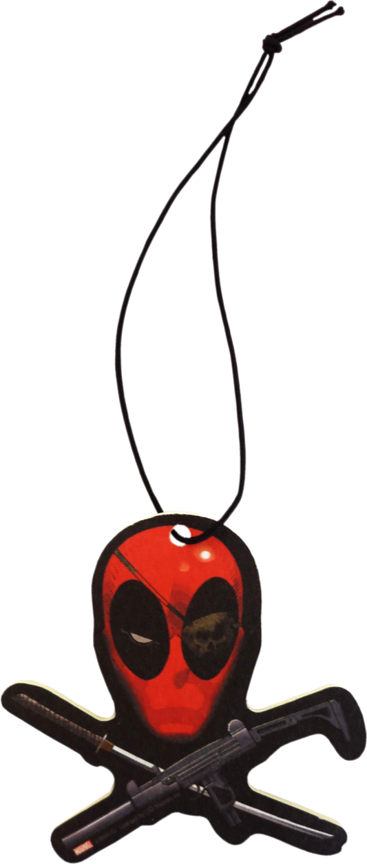Square Deal Recordings & Supplies - Air Freshener - Deadpool - Crossed Weapons (Lemon Scented)
