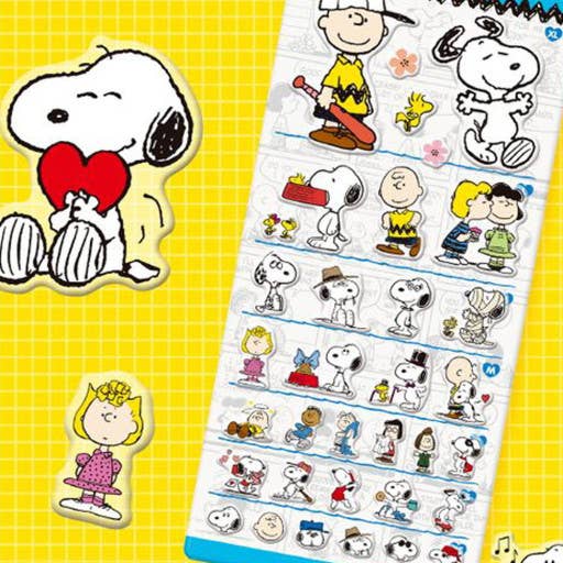 K-Wonderland - Peanuts Snoopy 5 Sizes Jelly Coating Stickers
