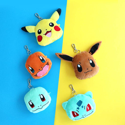 Pokemon  Characters Face Pouch Key ring