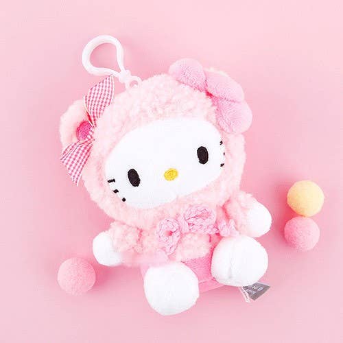 K_Wonderland - Sanrio Fluffy Bearhood costume bag charm/ key ring