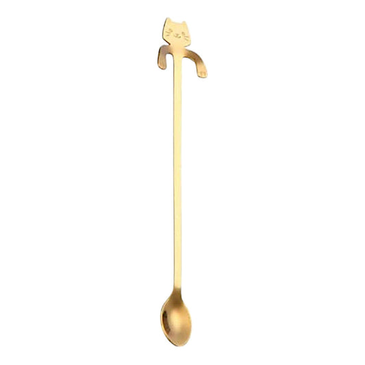 Urban Tokyo - Cat Hanging 7.8"L Tea Spoon Gold (20/500)