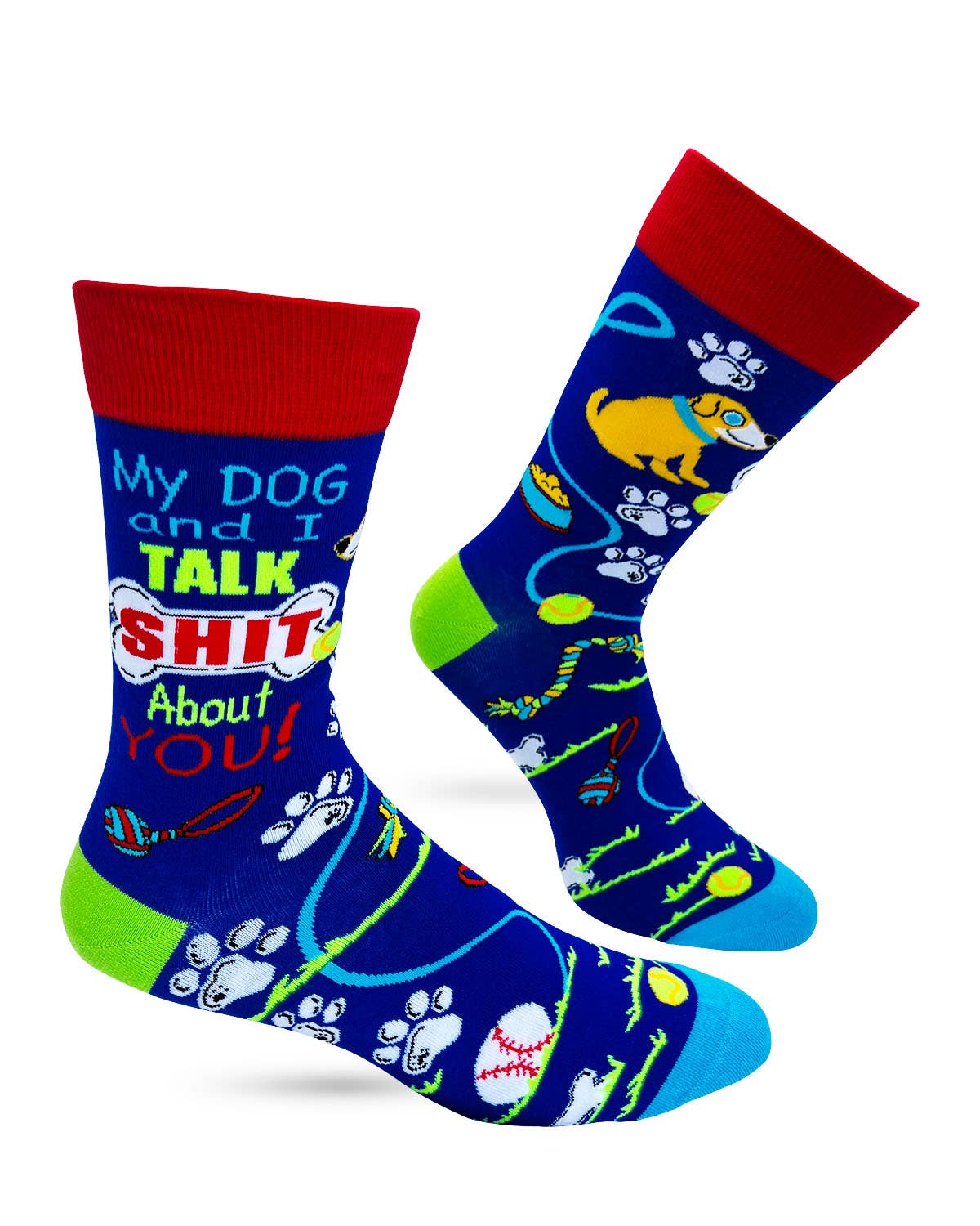 My Dog and I Talk Shit About You Men's Novelty Crew Socks