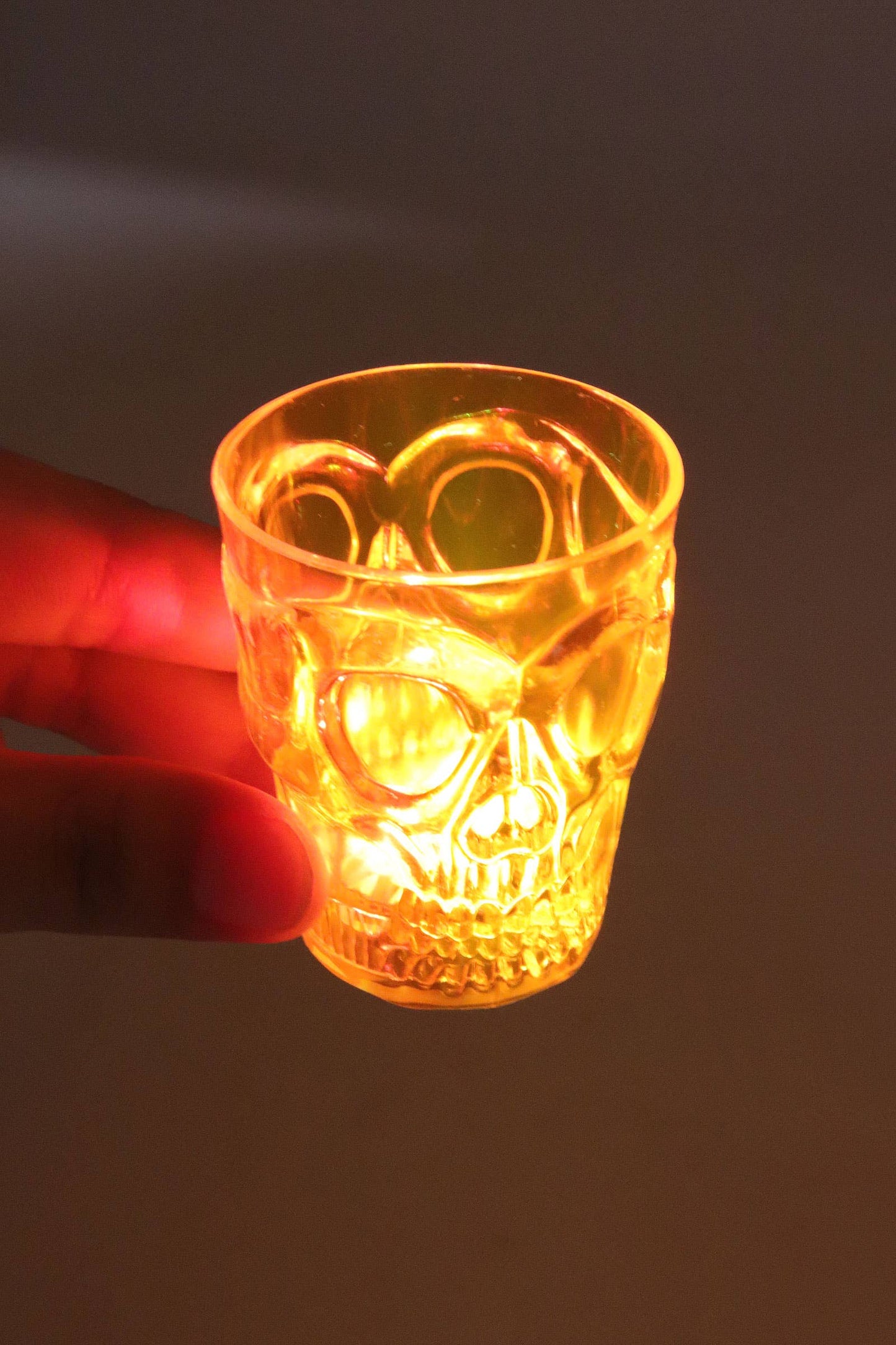 Halloween Skull Led Color Plastic Shot Glass