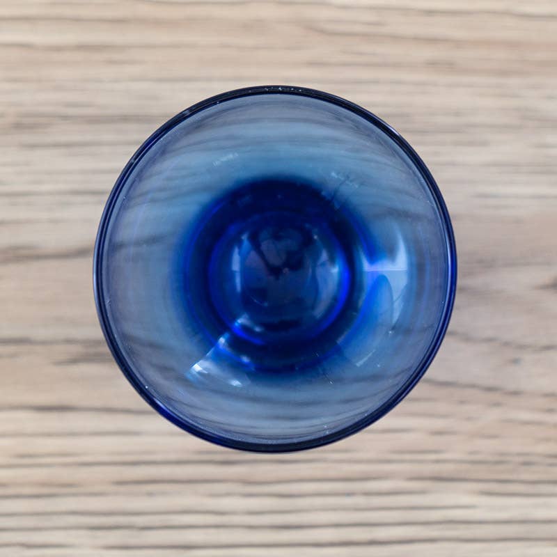 3oz Glass Sake Cup Blue