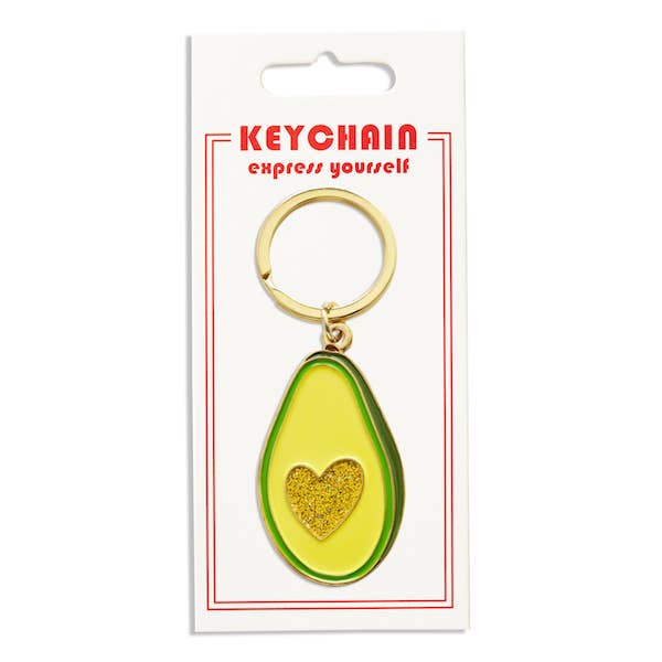 Avocado Heart Keychain