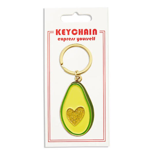 Avocado Heart Keychain
