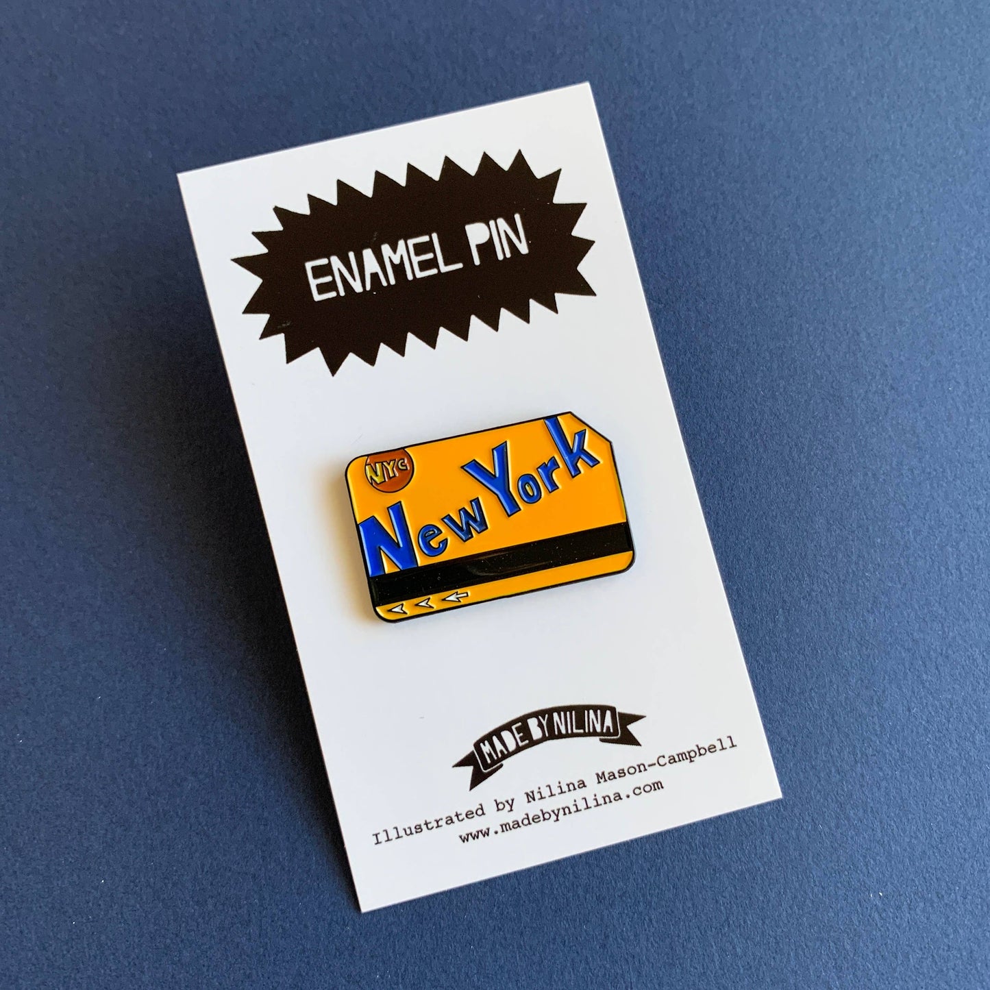 New York Subway Enamel Pin Metrocard Transit Train Souvenir