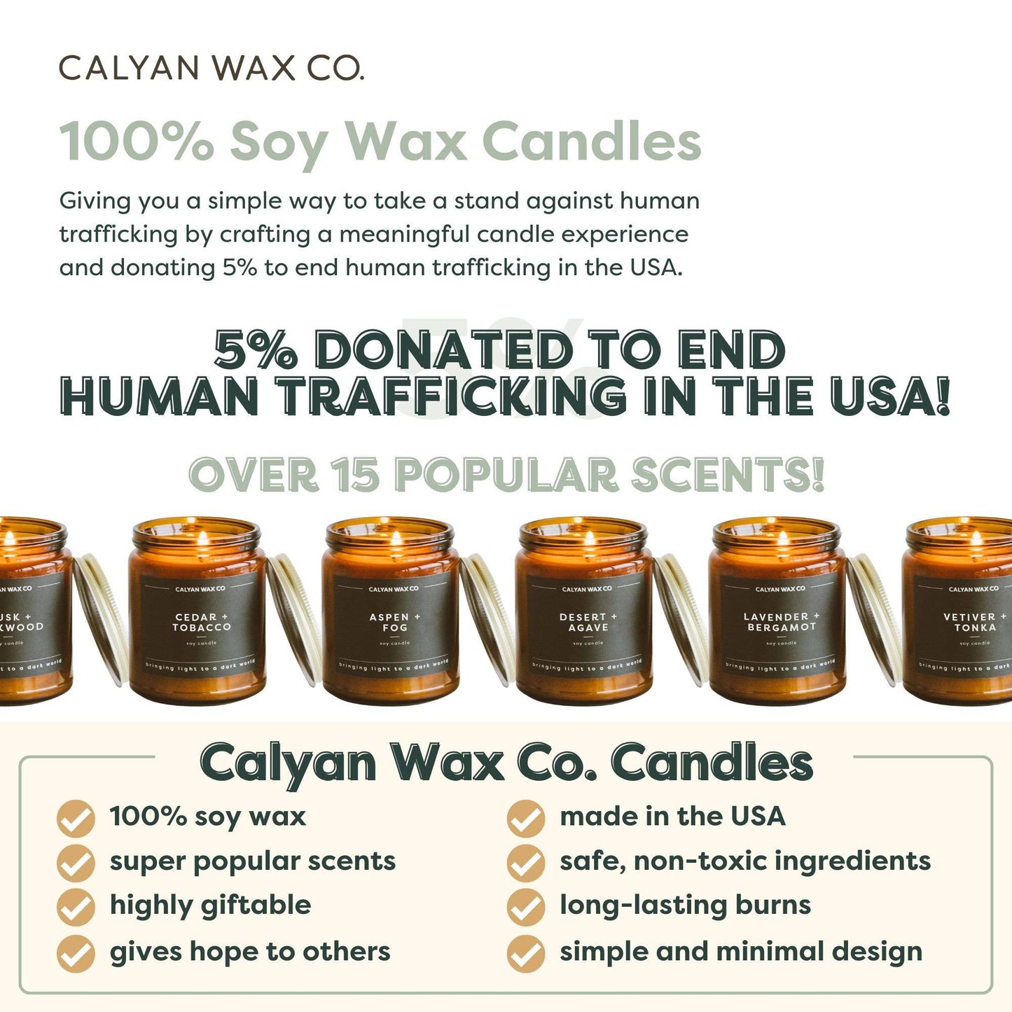Palo Santo + Cypress - Amber Jar Soy Candle