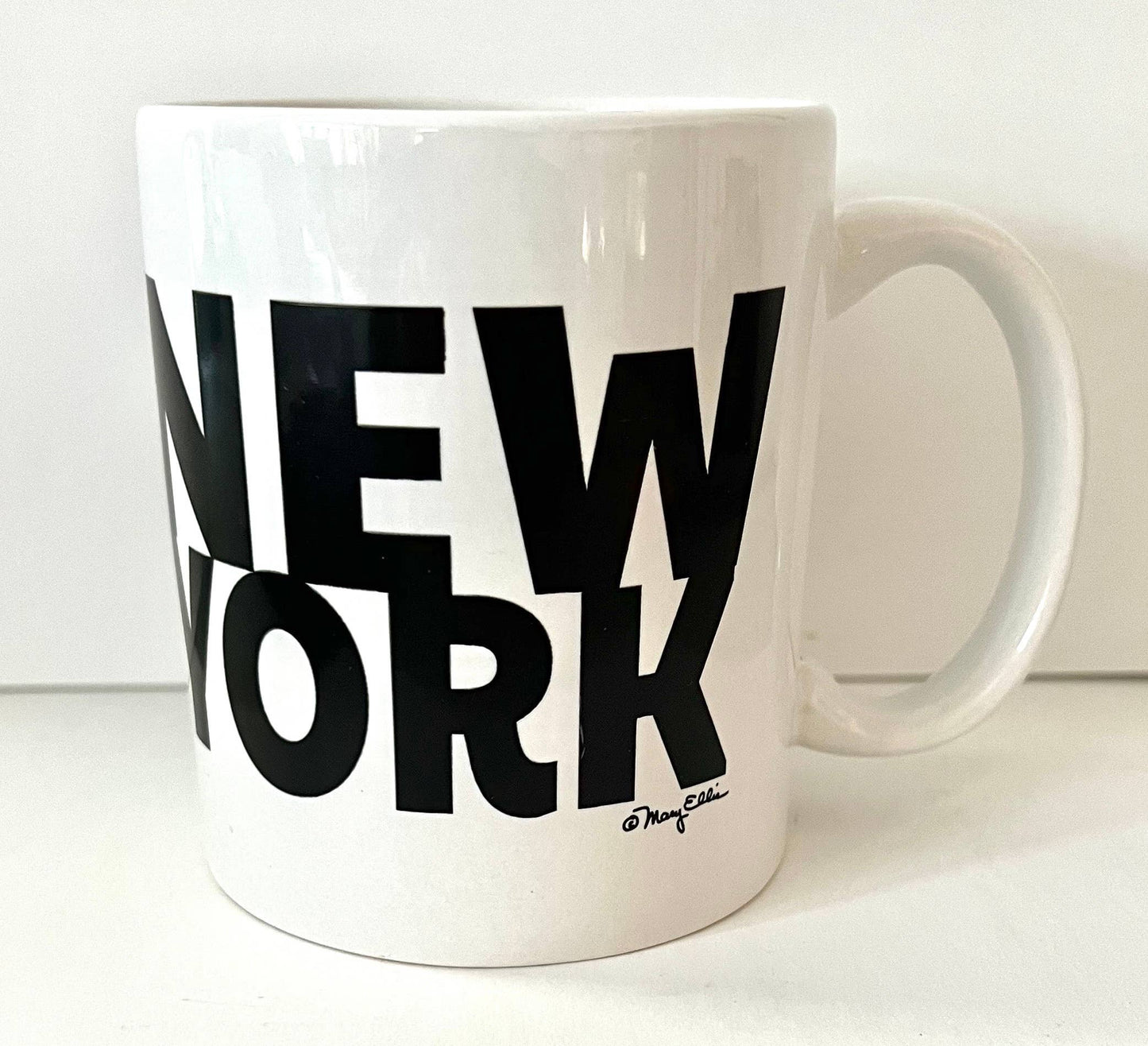 New York Graphic Text Mug