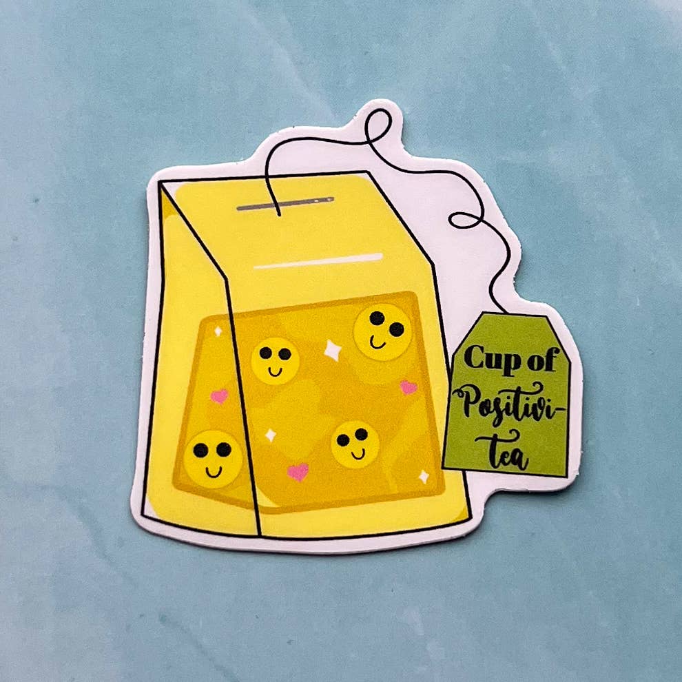 Cup of positivi-tea sticker