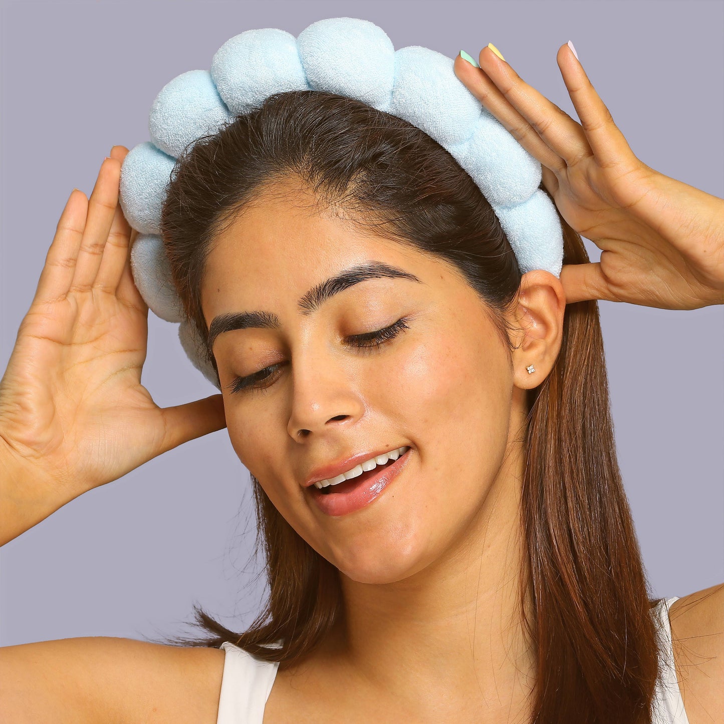 My Spa Life - Bubble Skincare Headband For all Hair Types - (Pink or Blue)