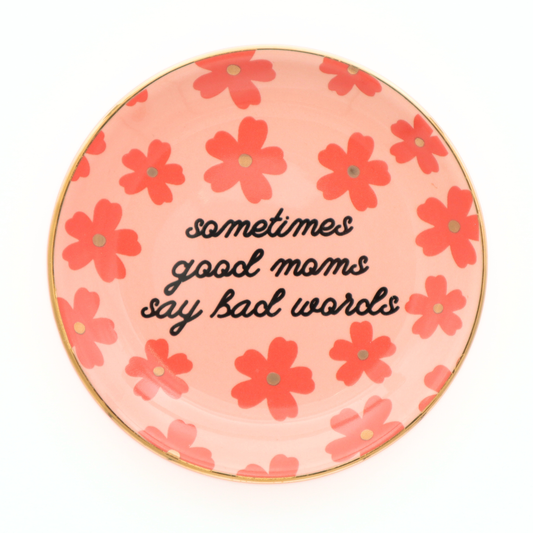 Properly Improper - Sometimes Good Moms - Floral Round Trinket Tray