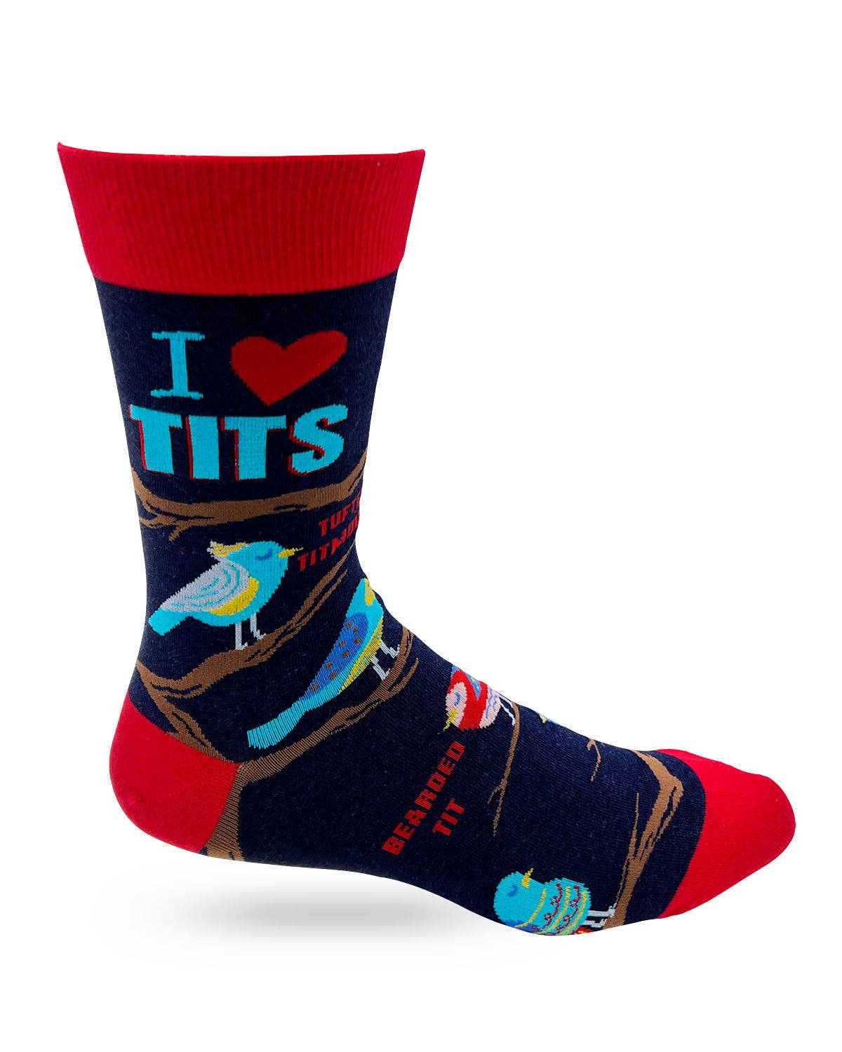 I Heart Tits Men's Novelty Crew Socks