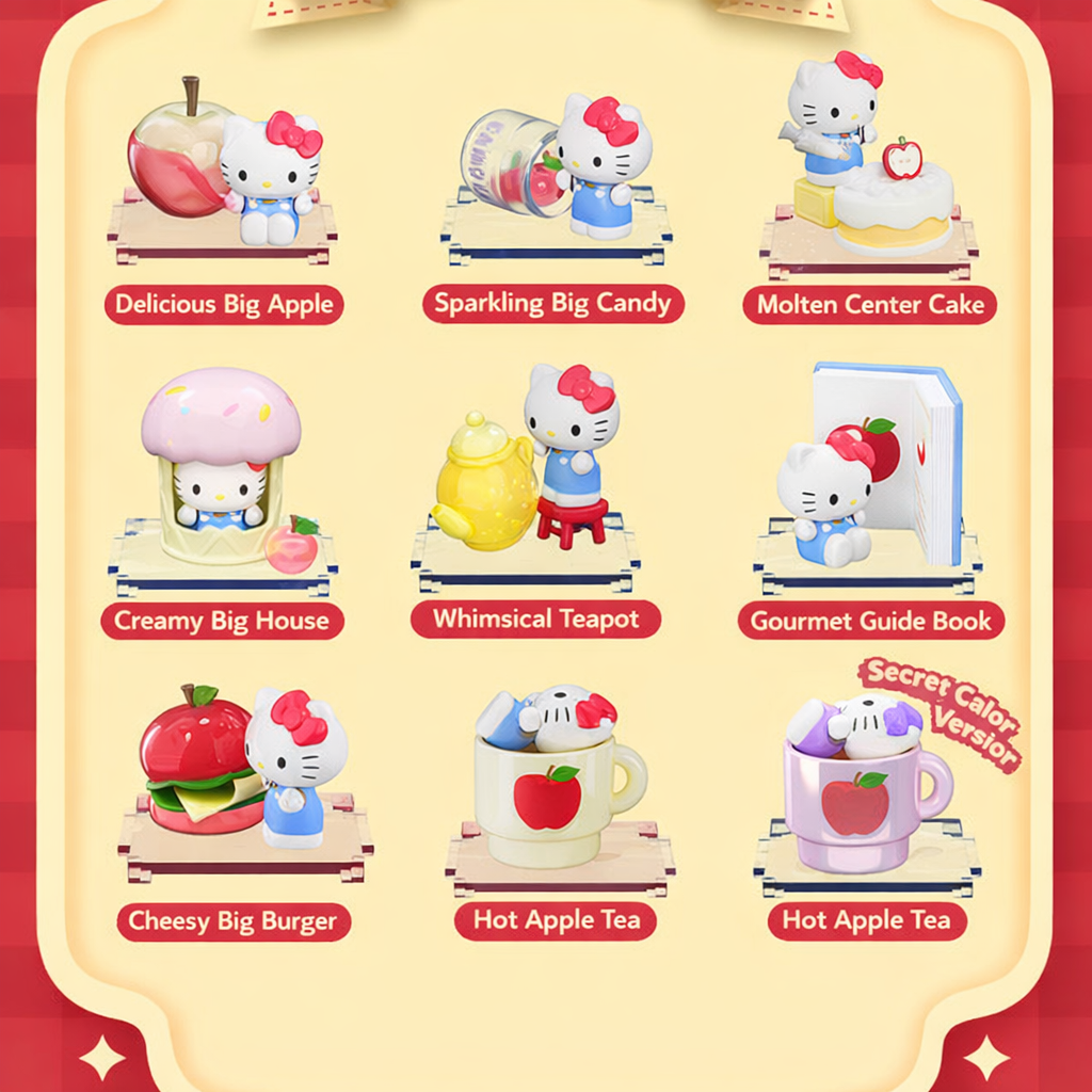 Sanrio Hello Kitty Big Apple Picnic Series Blind Figure +BOX
