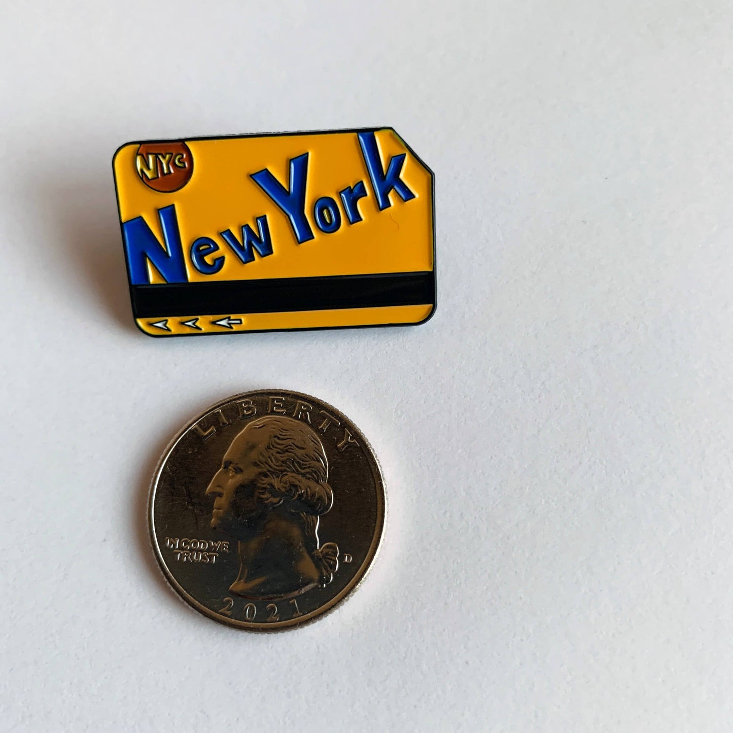 New York Subway Enamel Pin Metrocard Transit Train Souvenir
