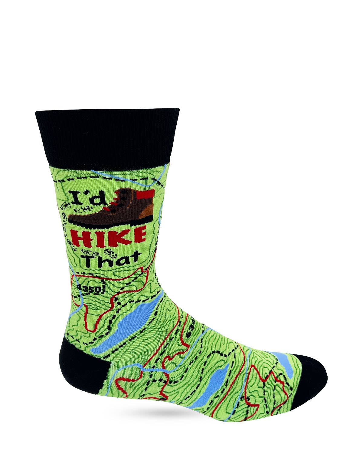 I'd Hike That Men's Novelty Crew Socks