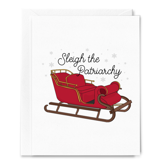 Sleigh the Patriarchy, Women's Rights, Holiday Card