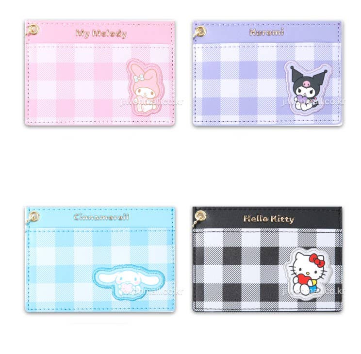 Sanrio Characters Pocket Card Wallet Holder with Metal Charm