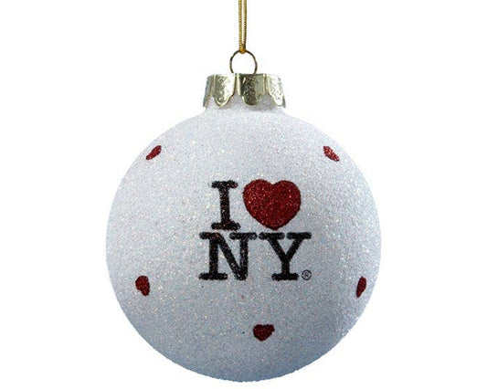 80MM GLASS "I LOVE NY" BALL Ornament