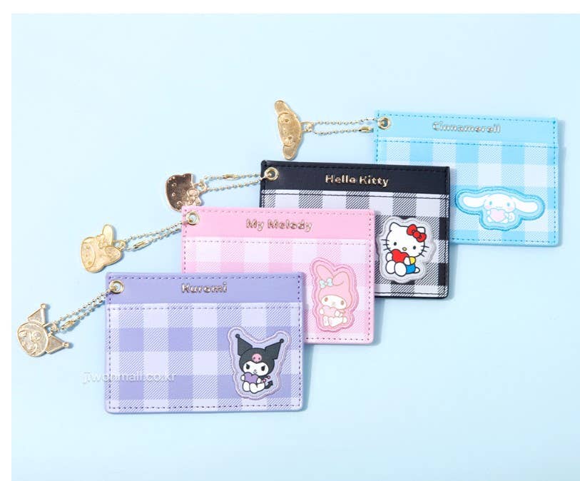 Sanrio Characters Pocket Card Wallet Holder with Metal Charm