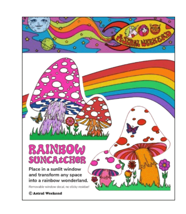 Mushroom Suncatchers Sun Catcher Window Sticker Rainbows