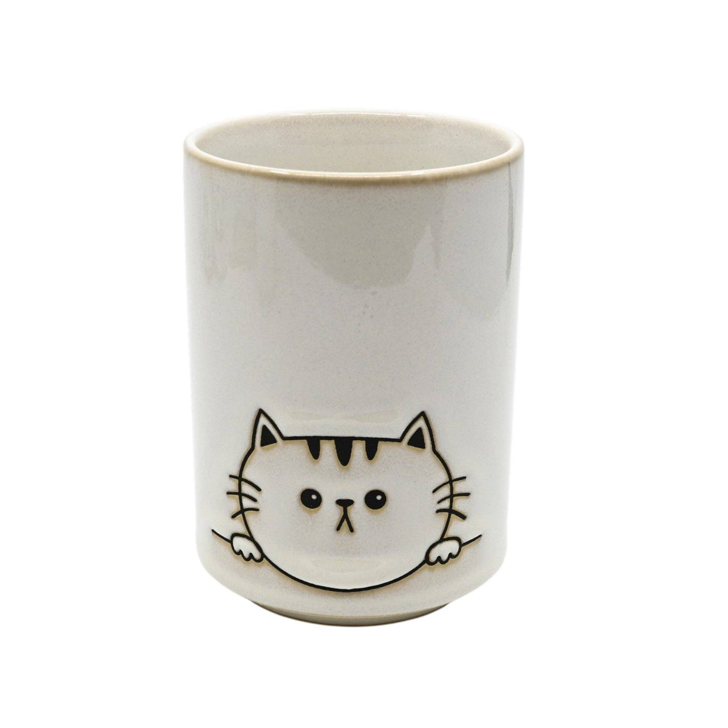 Cat Yunomi Style Tea Cup Reactive Glaze 10 fl oz (6/72)