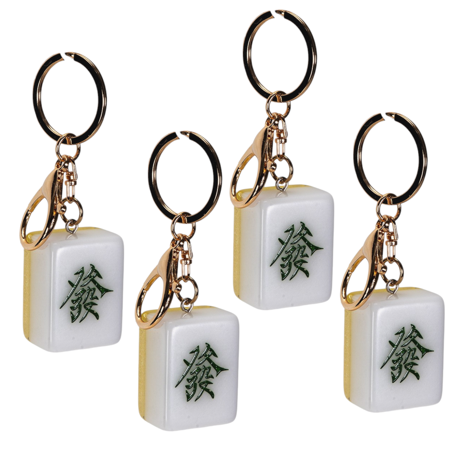 Pack Mahjong Green Tile Keychains (4/60)
