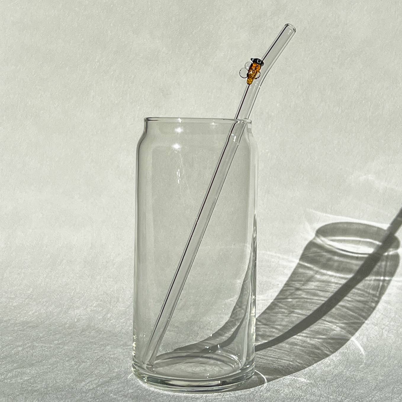 Glass straws with cute decal