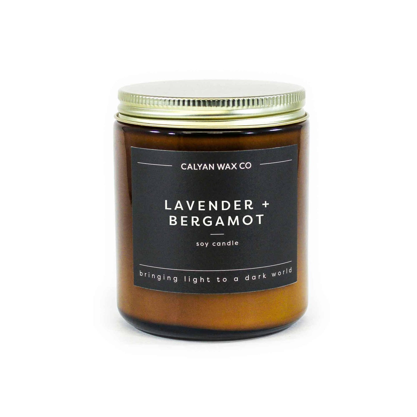 Lavender + Bergamot - Amber Jar Soy Candle