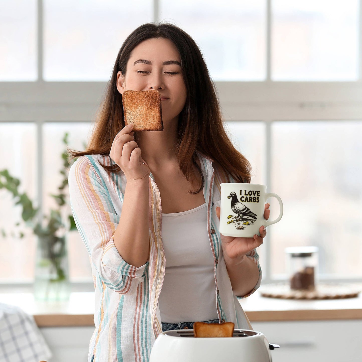 Say Anything Mug - I Love Carbs - Pigeon Mug