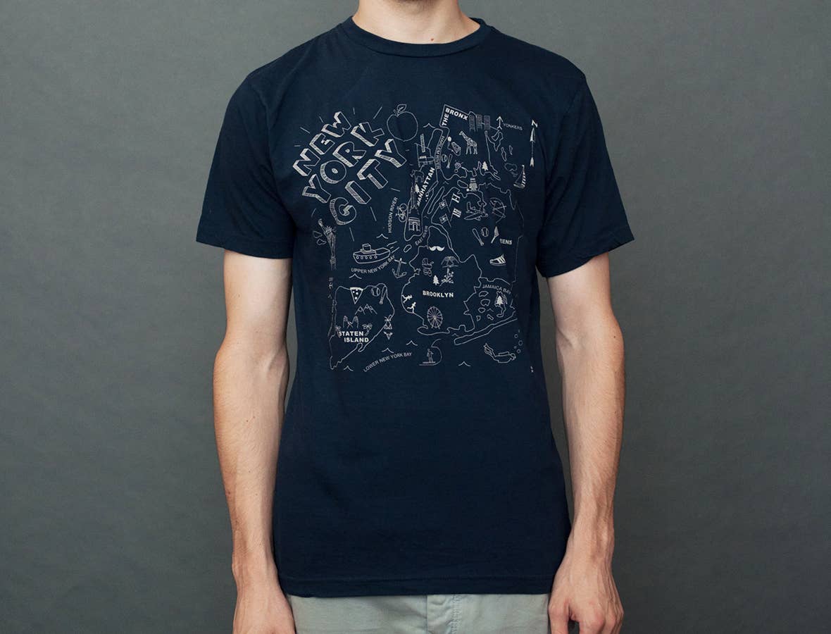 Maptote - New York City Adult Tee - Navy