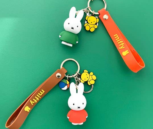 Miffy Charaters Figure Key Holder-Bag Charm, Gift Key Ring