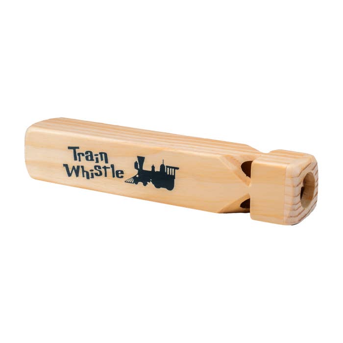 Toysmith - Neato! 7.5" Classic Wooden Train Whistle- Retro Classic