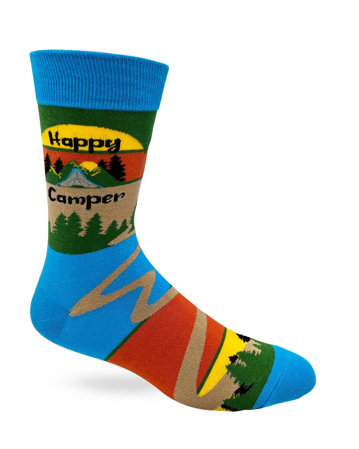 Happy Camper Men's Novelty Crew Socks