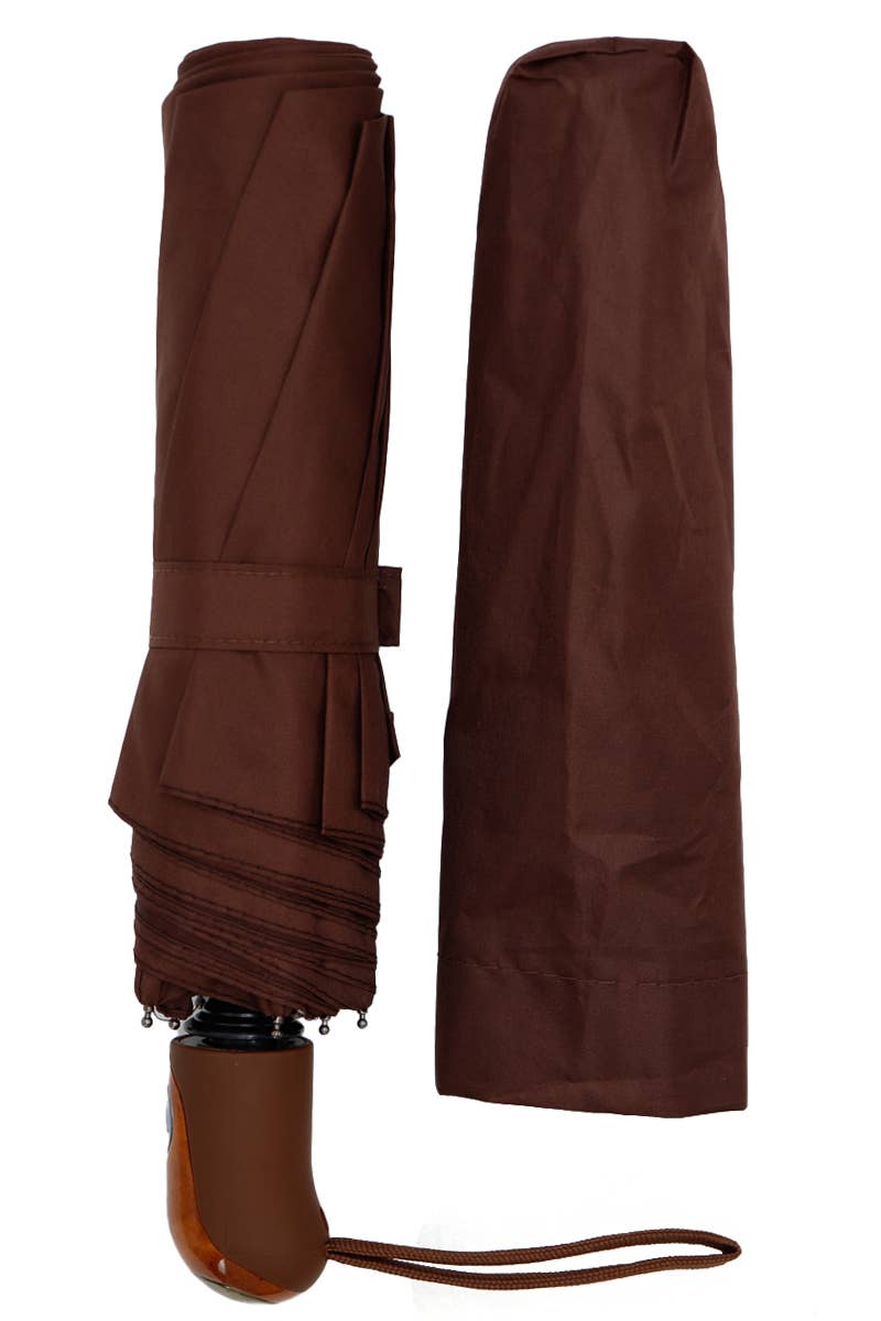 Monochrome Auto Open-fold Compact Umbrella