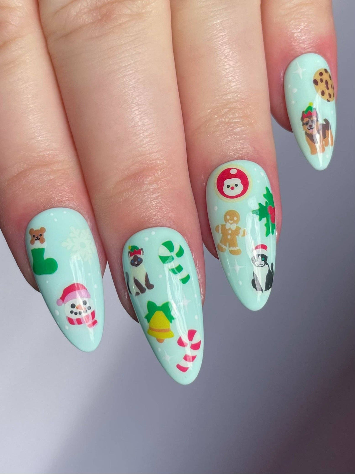 Nail Art Stickers - JINGLE PAWS