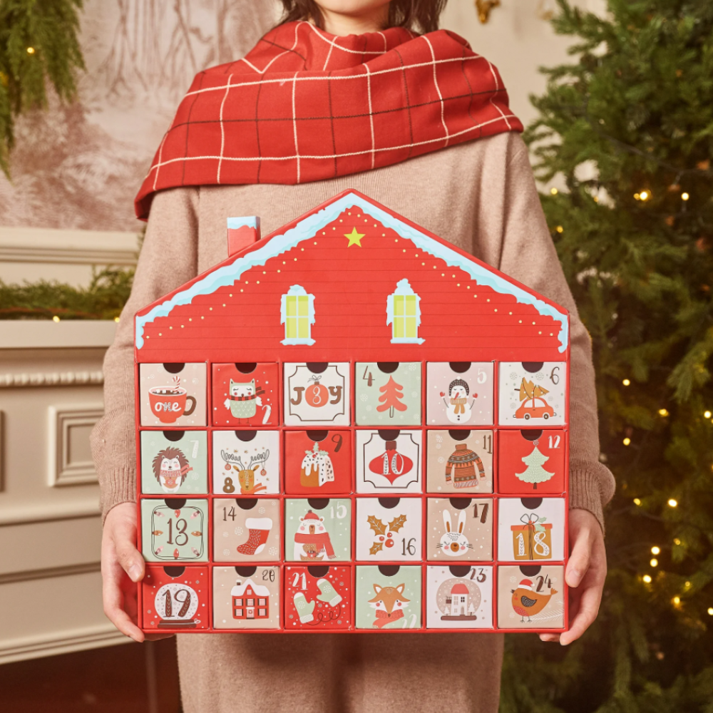 Christmas Advent Calendar House, 24 Drawer Countdown