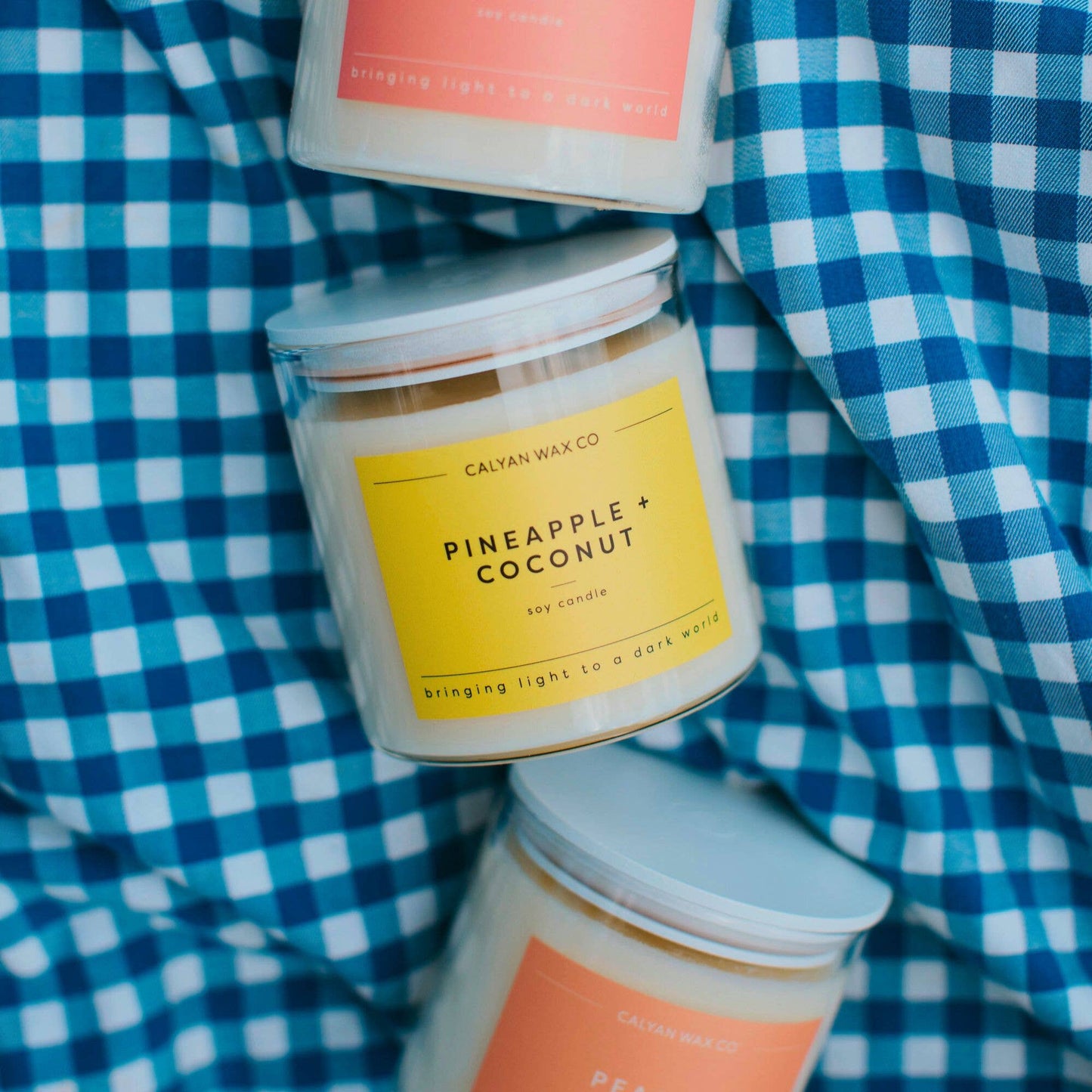 Calyan Wax Co. - Pineapple + Coconut - Clear Glass Tumbler Soy Candle