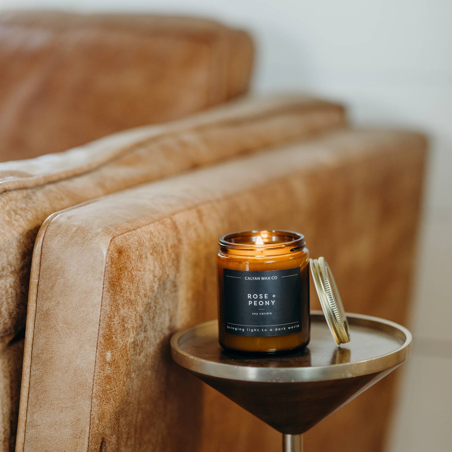 Rose + Peony - Amber Jar Soy Candle