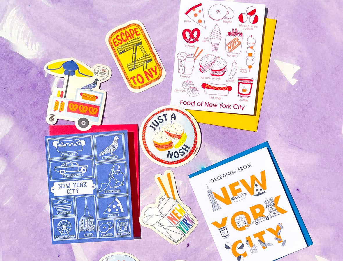 New York City Rainbow Takeout Box Sticker