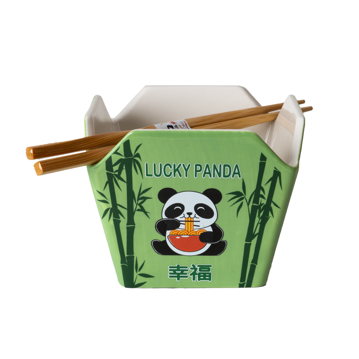 16oz 5"W x 4"H Takeout Box Serving Bowl With Chopsticks Panda (1/24)